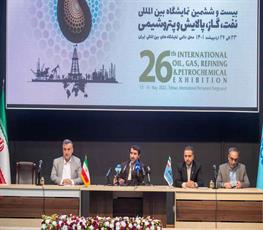 نشست خبری معاون وزیر نفت و مدیر عامل شرکت ملی صنایع پتروشیمی در بیست و ششمین نمایشگاه بین المللی صنعت نفت 7