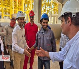 بازدید معاون وزیر نفت و مدیرعامل شرکت ملی صنایع پتروشیمی از روند پیشرفت طرح های پتروشیمی در عسلویه