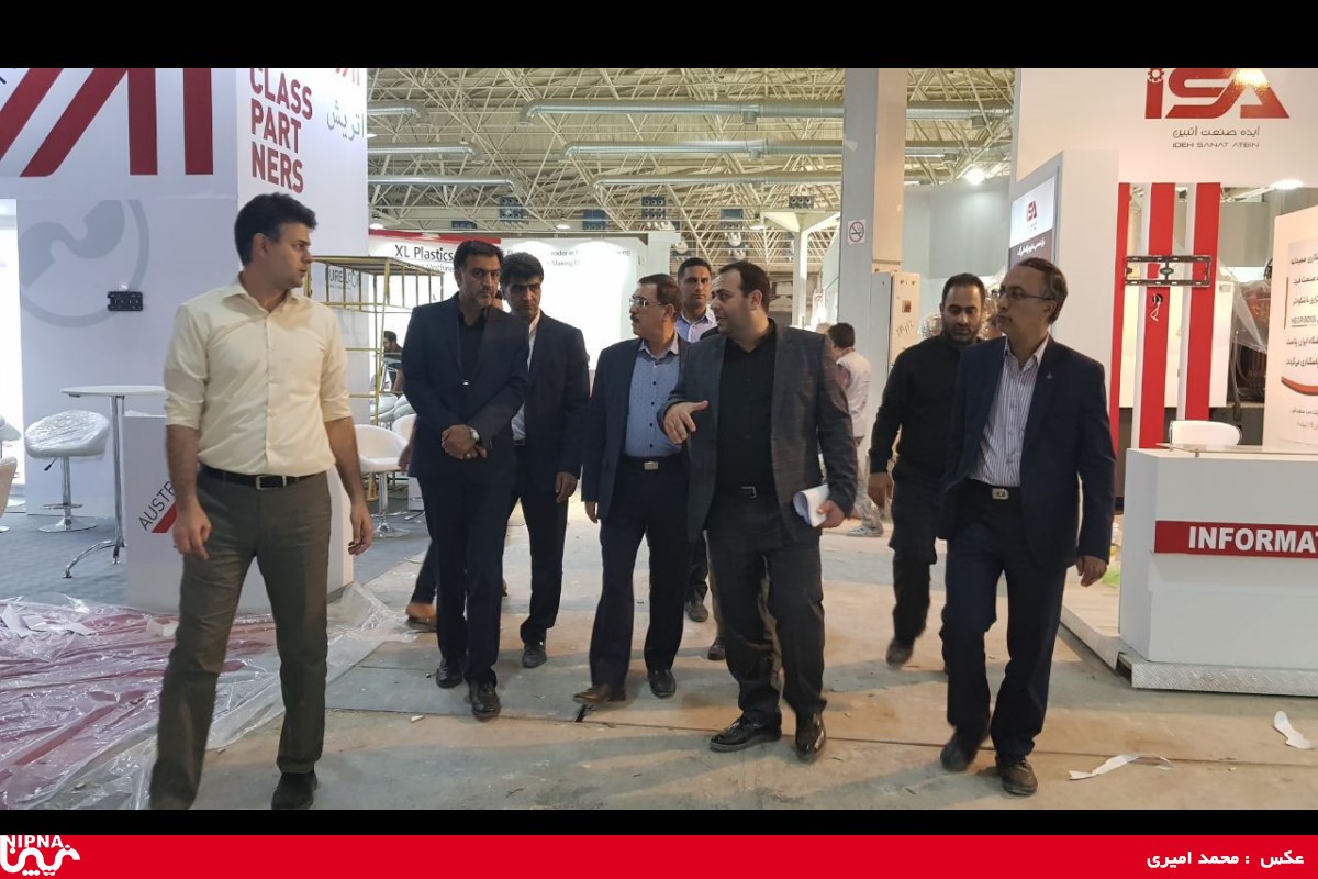 بازدید دکتر نوروز زاده از روند پیشرفت برپایی دوازدهمین نمایشگاه بین المللی ایران پلاست 97/7/1 2