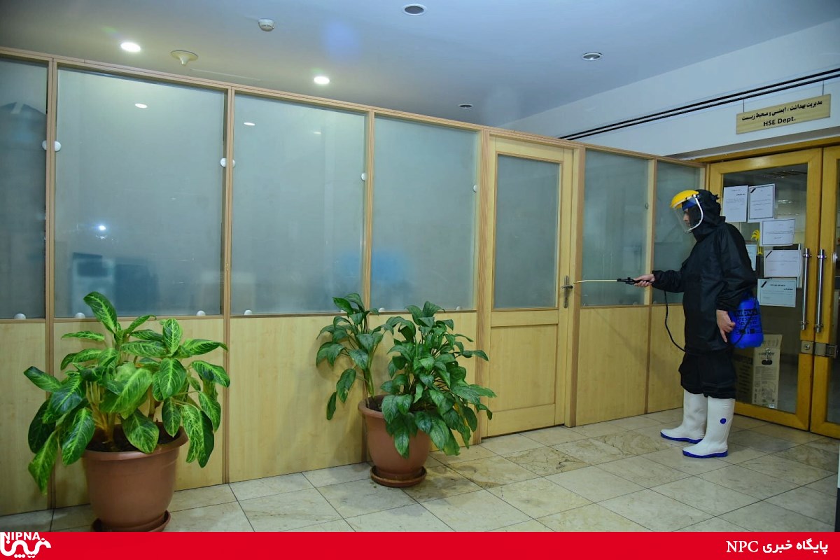 ضدعفونی وگندزدایی ساختمان شرکت ملی صنایع پتروشیمی 35