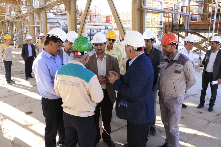 بازدید معاون وزیر نفت و مدیر عامل شرکت ملی صنایع پتروشیمی از شرکت پالایش گاز هویزه خلیج فارس 9