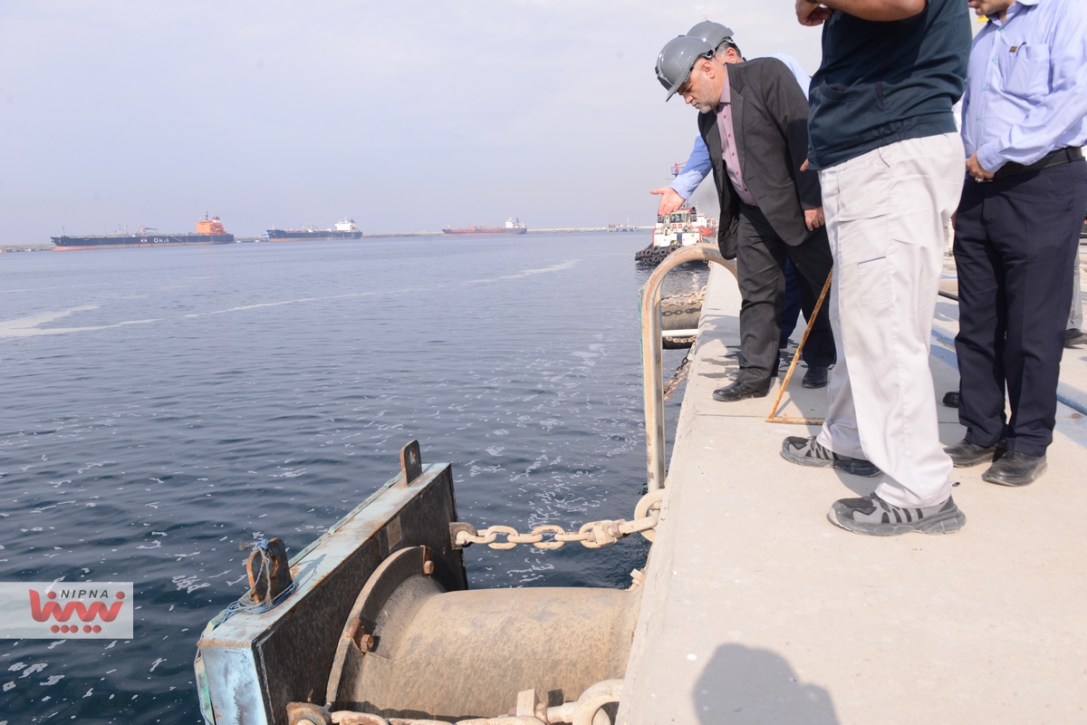 بازدید میدانی سرپرست مدیریت کنترل تولید شرکت ملی صنایع پتروشیمی از آخرین وضعیت پیشرفت اجرای پروژه های اسکله 12،11،10،9،8،7 و اسکله های 16 و 17 عسلویه 3