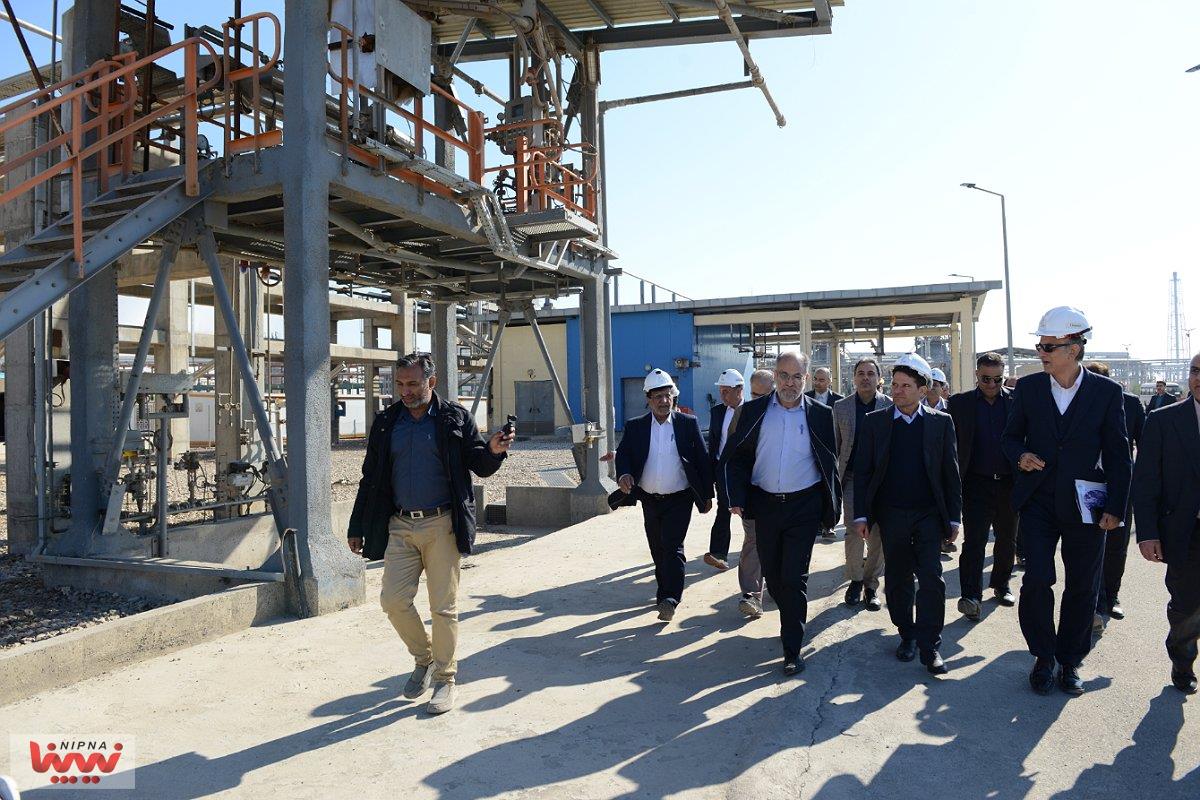 بازدید حسن عباس زاده معاون وزیر نفت و مدیرعامل شرکت ملی صنایع پتروشیمی از طرح اتیلن اکساید پتروشیمی مارون 6