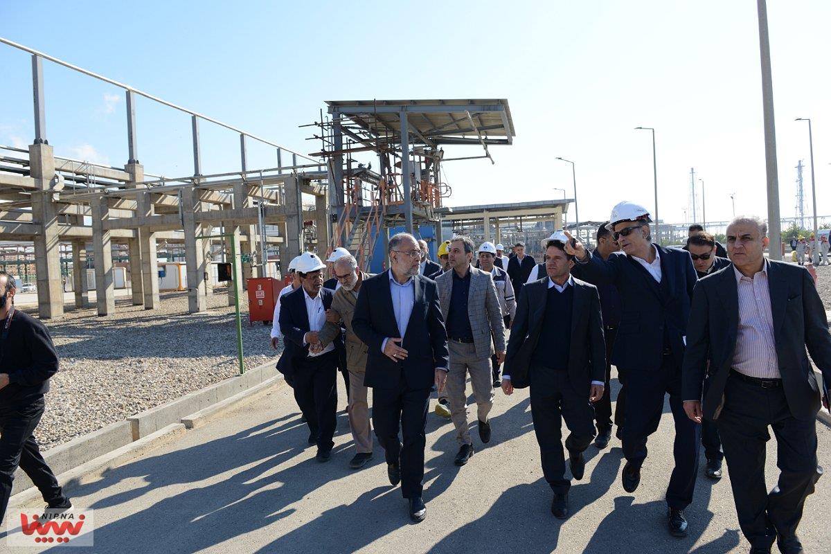 بازدید حسن عباس زاده معاون وزیر نفت و مدیرعامل شرکت ملی صنایع پتروشیمی از طرح اتیلن اکساید پتروشیمی مارون 7