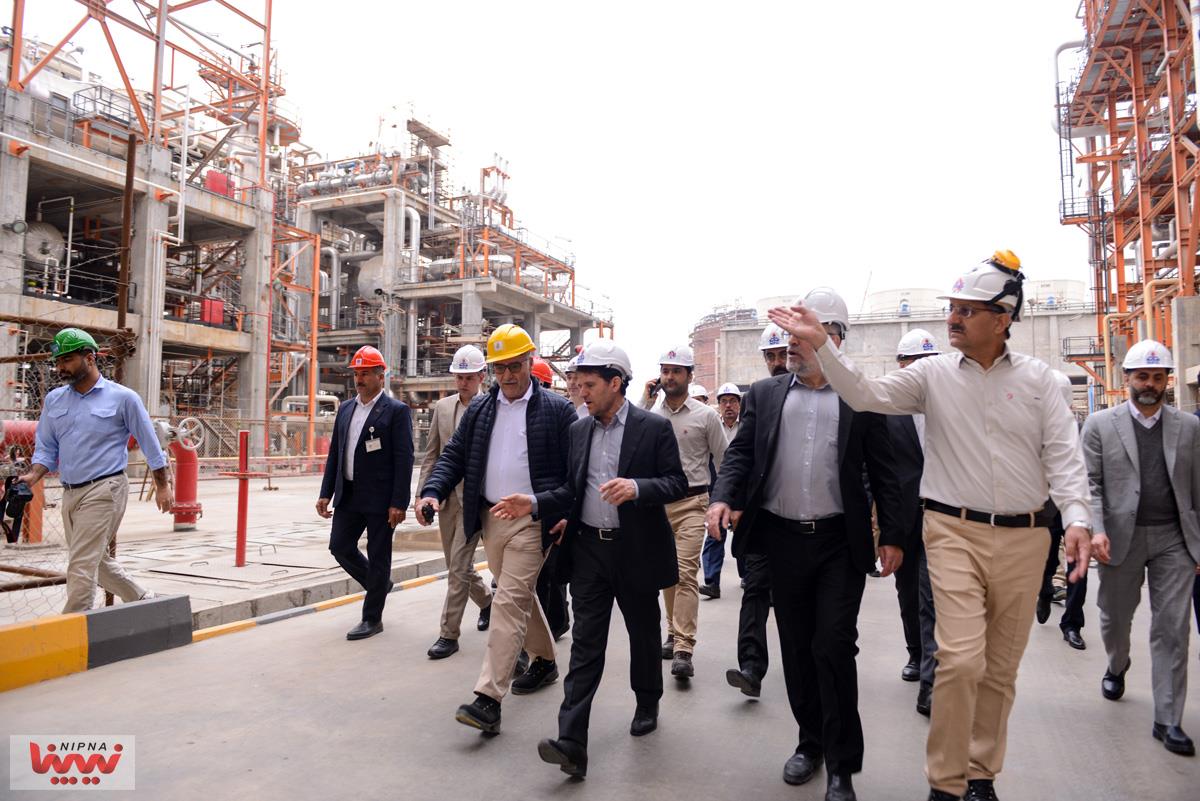 بازدید مدیرعامل شرکت ملی صنایع پتروشیمی از روند ساخت و پیشرفت طرح های توسعه ای الفین کنگان، سروش مهستان، نگین مهستان و پلیمر کنگان 54