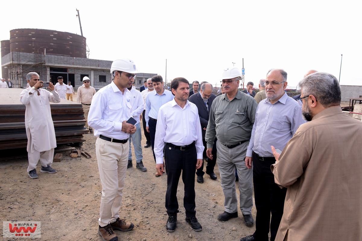 بازدید مدیرعامل شرکت ملی صنایع پتروشیمی از مخازن ذخیره اسکله های بارگیری و آبگیر وآب شیرین کن بندر شهید بهشتی و یوتیلتی متمرکز 30