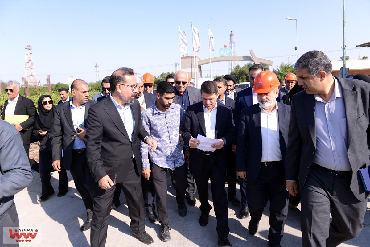 بازدید معاون وزیر نفت و مدیرعامل شرکت ملی صنایع پتروشیمی از پتروشیمی نخل آسماری 16