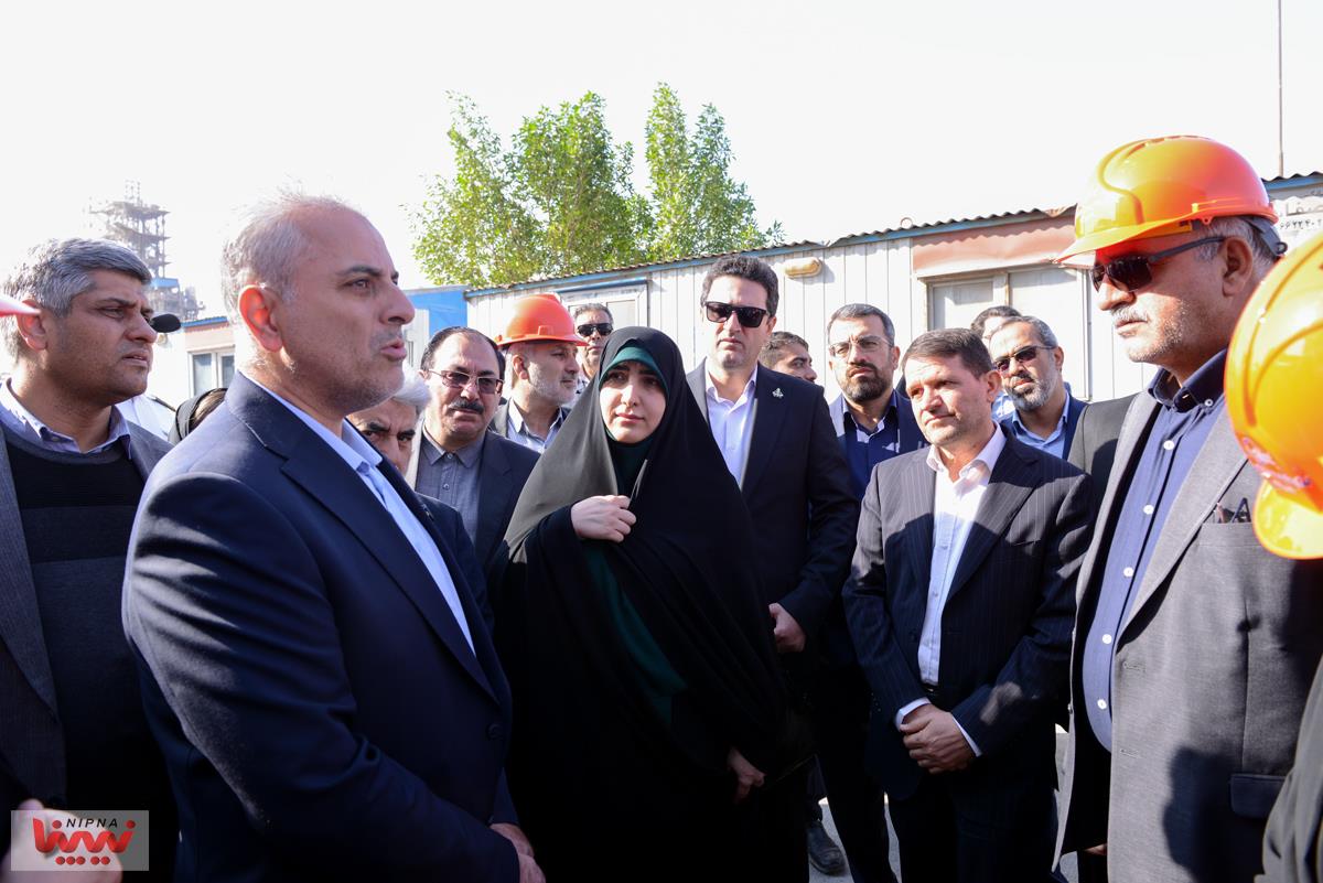 بازدید معاون وزیر نفت و مدیرعامل شرکت ملی صنایع پتروشیمی از پتروشیمی نخل آسماری 13