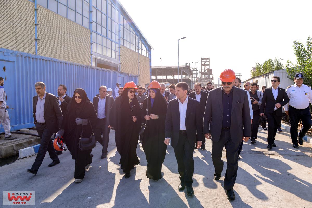 بازدید معاون وزیر نفت و مدیرعامل شرکت ملی صنایع پتروشیمی از پتروشیمی نخل آسماری 10