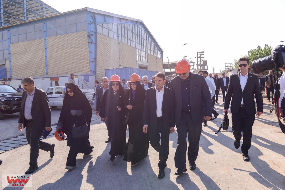 بازدید معاون وزیر نفت و مدیرعامل شرکت ملی صنایع پتروشیمی از پتروشیمی نخل آسماری 9