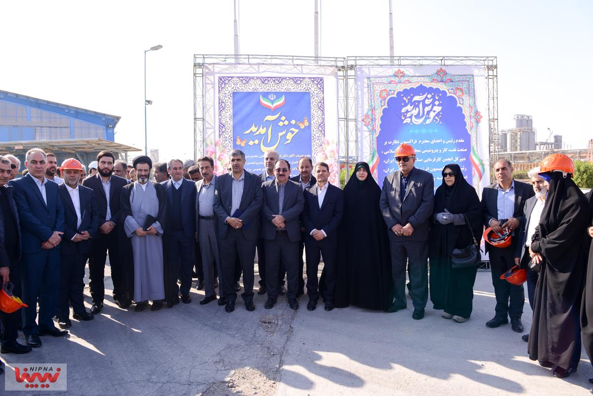 بازدید معاون وزیر نفت و مدیرعامل شرکت ملی صنایع پتروشیمی از پتروشیمی نخل آسماری 4